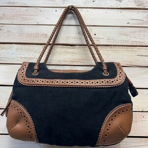 Esprit Black and Brown Shoulder Bag